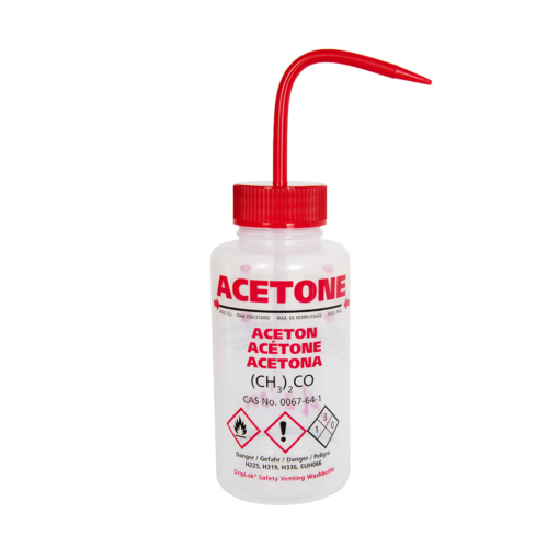 Wash Bottle 500ml, printed Acetone (pk5)