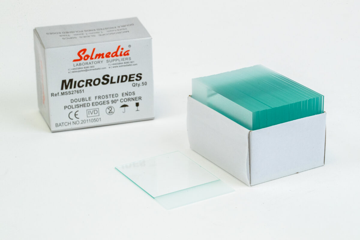 Large 7mm Twin Frosted Microscope Slides 76 x 51mm Large Slides Solmedia