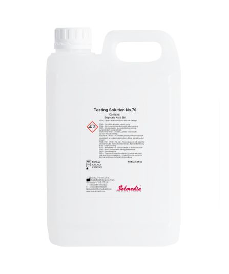 Testing Solution No.76, Sulphuric acid 5N