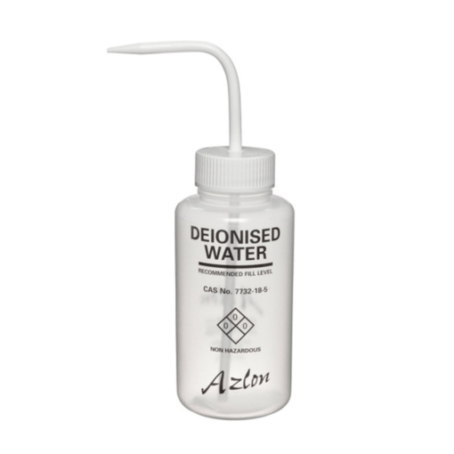 Wash Bottle 500ml, printed 'Deionised Water' (pk5)