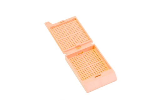 Biopsy Cassettes with hinged lids, Orange