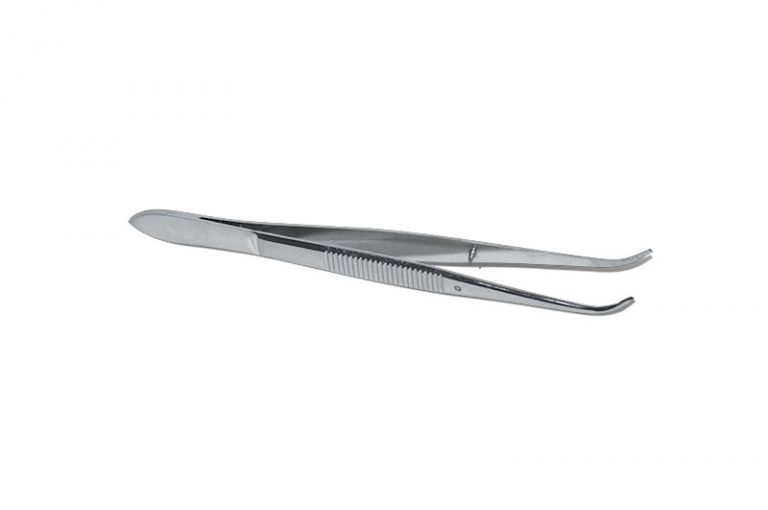 Forceps Microbio Forceps, Curved, Fine 130mm – Solmedia