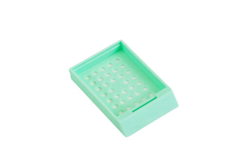 green embedding cassette without lid