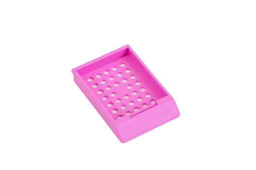 pink embedding cassette without lid
