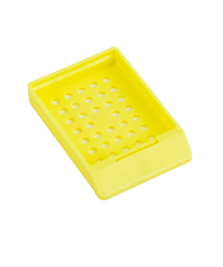 yellow embedding cassette without lid