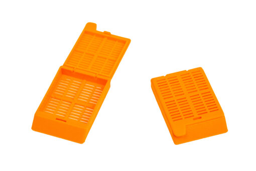orange slotted cassettes with attached lids