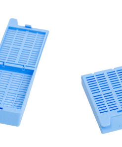 blue slotted cassettes with attached lids
