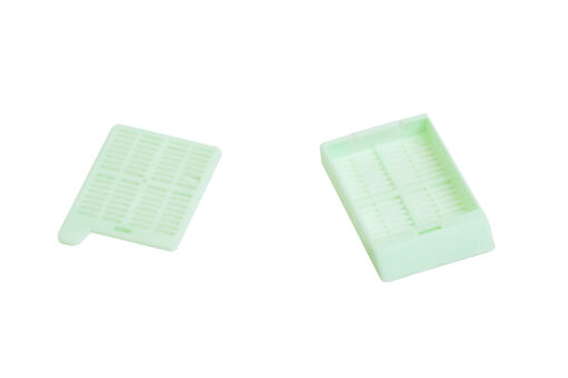 green slotted cassettes with separate hinged lids