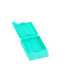 green slotted cassette with moulded hinged lid