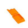 orange slotted cassette with moulded hinged lid