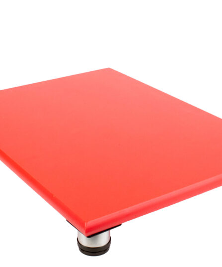 SpeciBoard Dura Cutting Board 600x450x25mm Red c/w 50mm Steel Legs