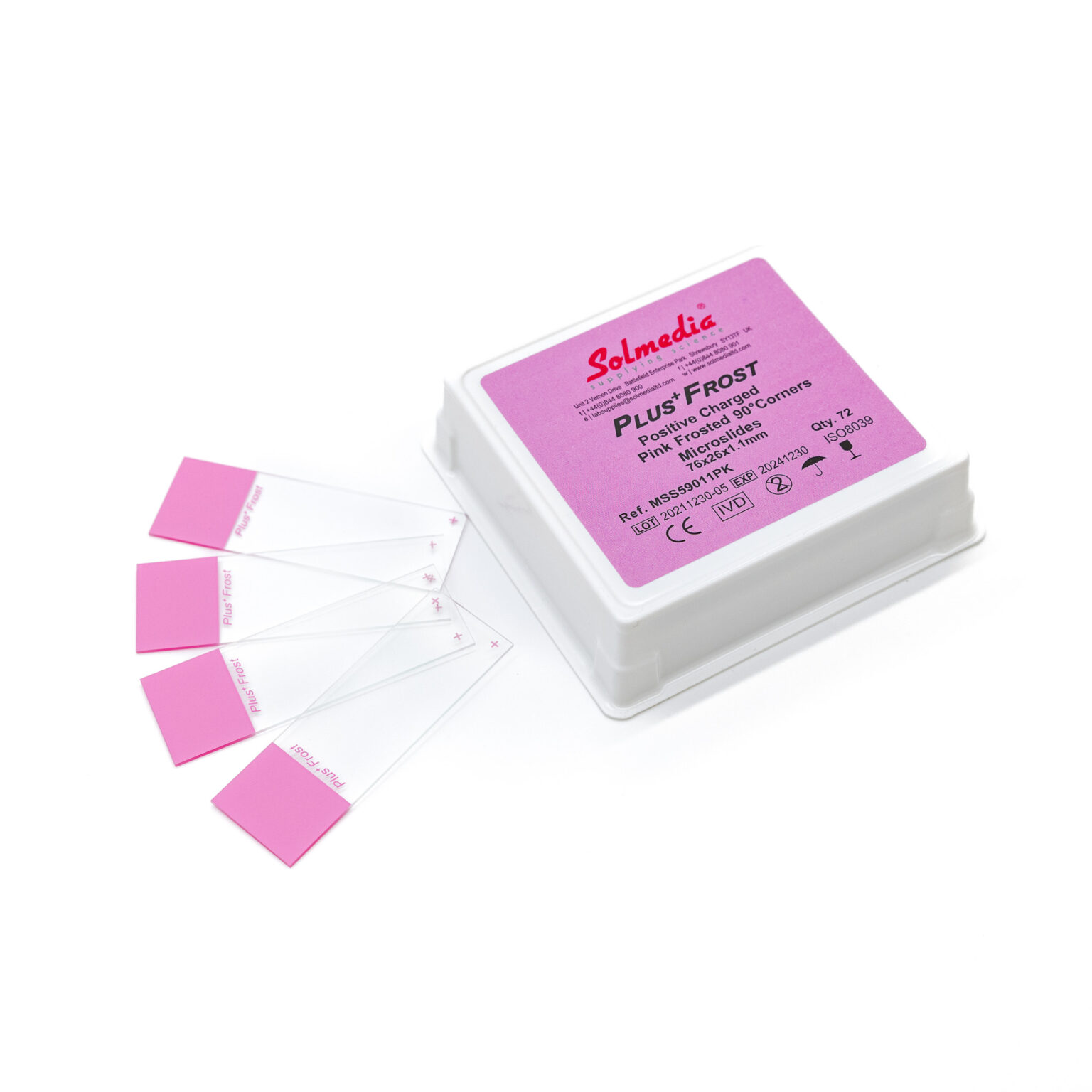 PolyFrost Poly Lysine Coated Adhesive Frosted Slides Solmedia